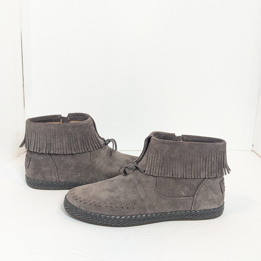 Ugg suede kennadi fringe booties